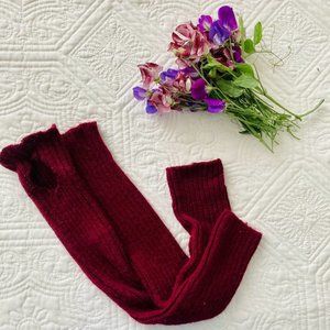 burgundy ballet leg warmers